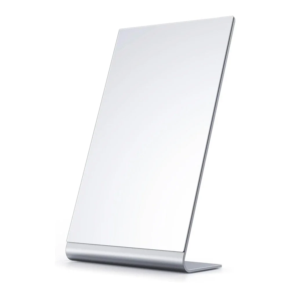 NEZZOE Modern Luxury Makeup Mirror 12x7 Silver Aluminum Frameless HD Glass NL30